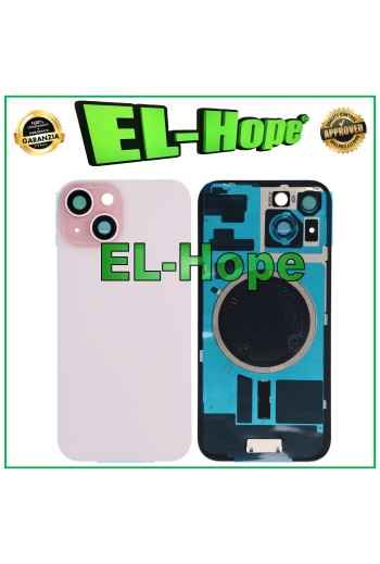 Glashulle Backcover + Magsafe fur iPhone 15 Pink