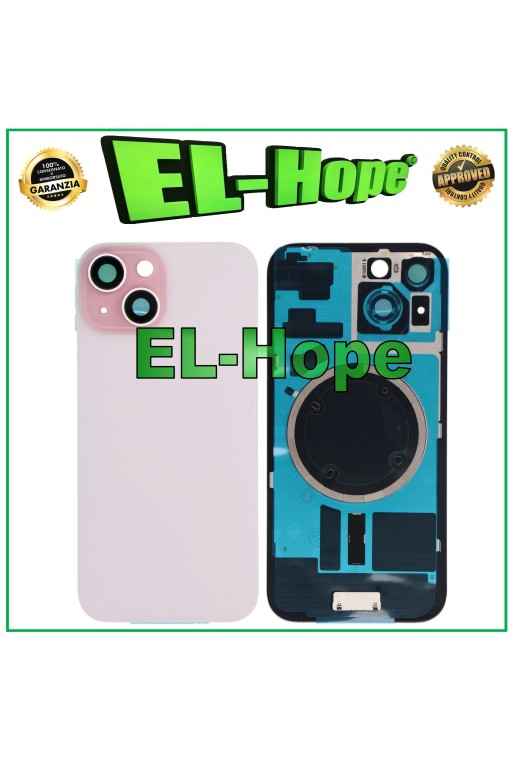 Glashulle Backcover + Magsafe fur iPhone 15 Pink