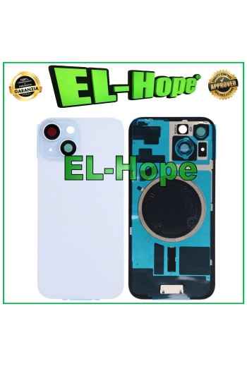 Glashulle Backcover + Magsafe fur iPhone 15 Blau