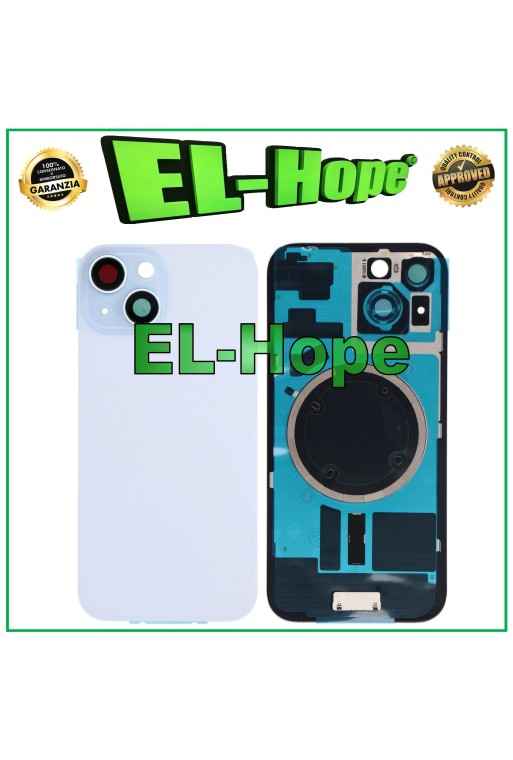 Glashulle Backcover + Magsafe fur iPhone 15 Blau