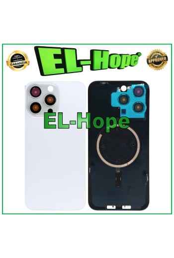 GLASHÜLLE RÜCKSEITE MAGSAFE COVER FÜR IPHONE 15 PRO MAX TITANWEISS