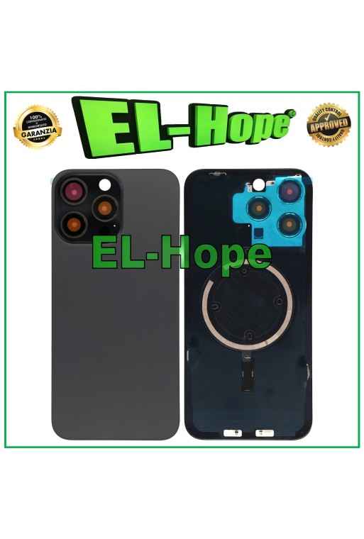 GLASHÜLLE RÜCKSEITE MAGSAFE COVER FÜR IPHONE 15 PRO MAX TITANSCHWARZ