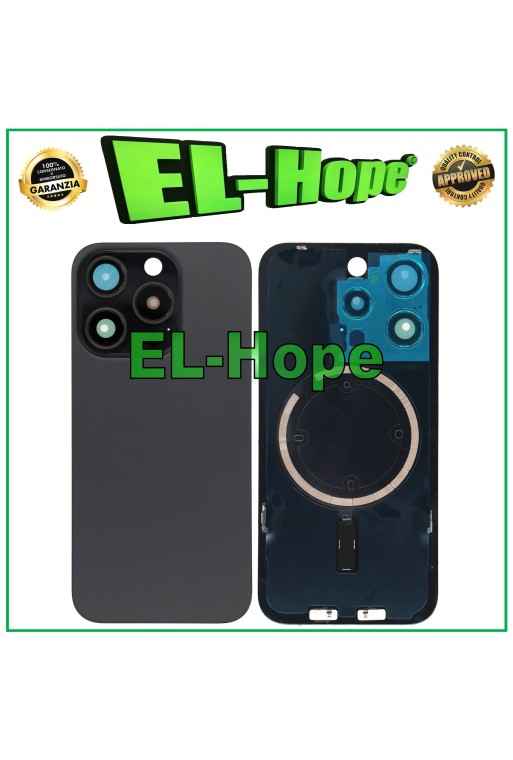 GLASHÜLLE RÜCKSEITE + MAGSAFE FÜR IPHONE 15 PRO TITANIUM SCHWARZ