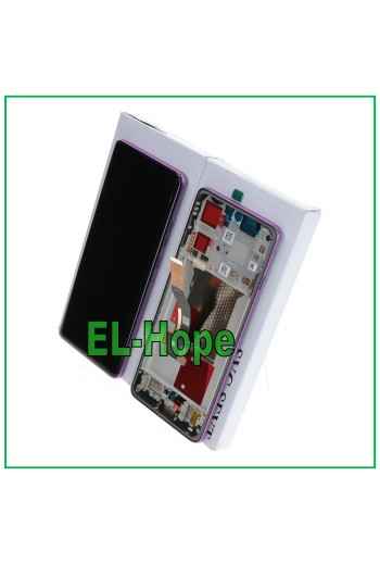 LCD-DISPLAY + ORIGINALRAHMEN SERVICE MOTOROLA MOTO EDGE 60 PRO XT2507 LILA
