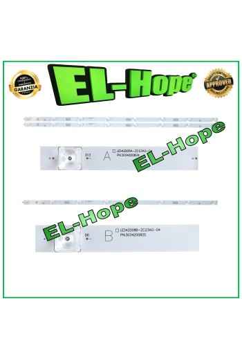 Set mit 3 LED-Streifen (8 Zoll) fur Haier TV LED42D08A-ZC23AG-04 / LED42D08B-ZC23AG-04