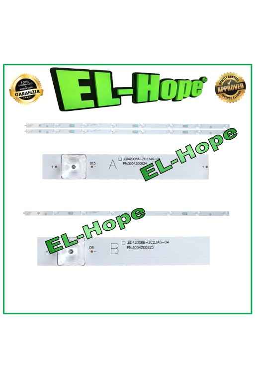 Set mit 3 LED-Streifen (8 Zoll) fur Haier TV LED42D08A-ZC23AG-04 / LED42D08B-ZC23AG-04