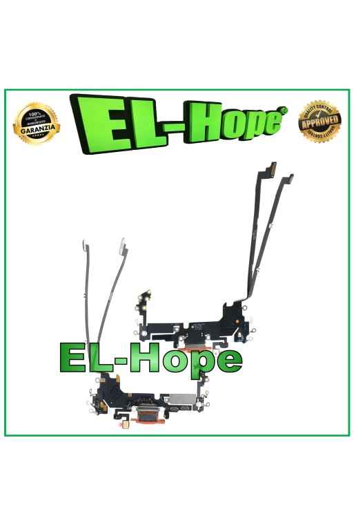 iPhone 17 Pro Ladeanschluss Mikrofon Antenne Dock Ladeanschluss Flach Orange