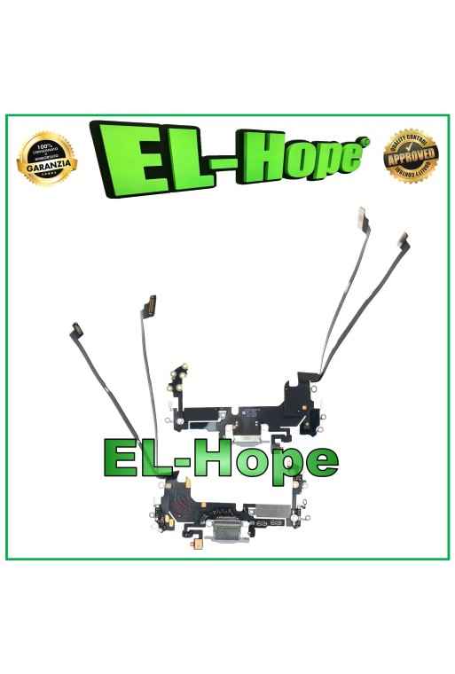 iPhone 17 Pro Ladeanschluss Mikrofon Antenne Dock Ladeanschluss Flach Silber