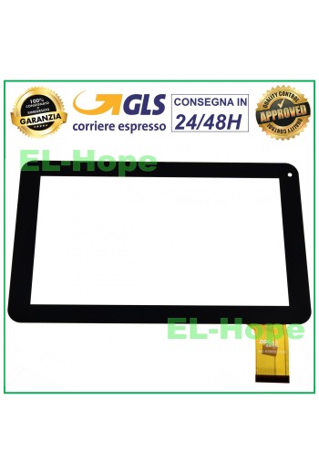 TOUCHSCREEN-GLAS FÜR TABLET MAJESTIC TAB-292 DIGITIZER 9 ORIGINAL SCHWARZ