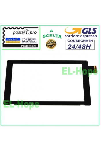 TOUCHSCREEN-GLAS FÜR NINTENDO SWITCH DIGITIZER SCHWARZES GLAS V.1 2017