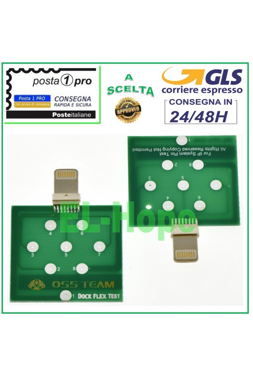 Dock PCB Test Tester U2 Tristar für iPhone 5 6 7 8 SE CS Plus Akku laden