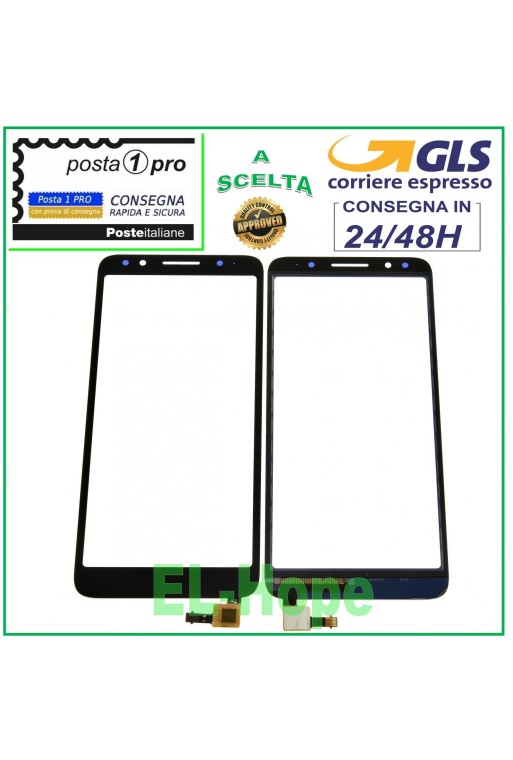 TOUCHSCREEN-GLAS ALCATEL 1X OT-5059 OT5059D OT5059X EIN DIGITIZER SCHWARZES GLAS