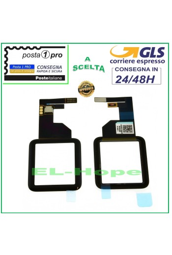 TOUCHSCREEN-GLAS FÜR SMARTWATCH APPLE WATCH 1 A1553 A1802 38MM DIGITIZER SCHWARZ