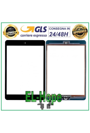 TOUCH FÜR APPLE IPAD MINI WIFI 3G A1432 A1454 A1455 SCHWARZES GLAS + HOME-TASTE