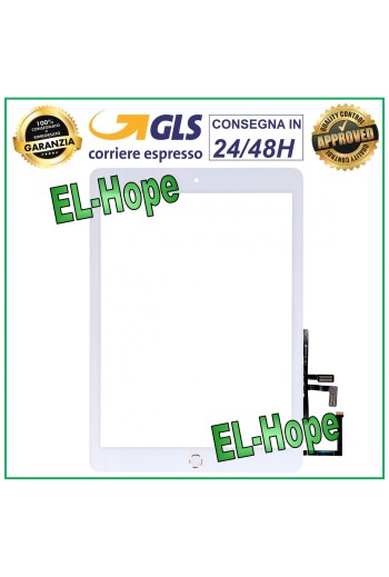 TOUCH FÜR APPLE IPAD 5 AIR WIFI 3G CHIP A1822 A1823 WEISSES GLAS + HOME-TASTE