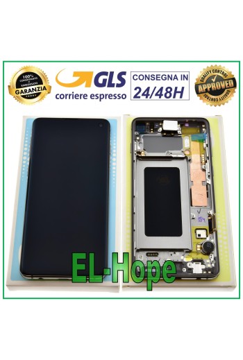 ORIGINAL LCD-DISPLAY SAMSUNG GALAXY S10 SM-G973F DS TOUCHSCREEN PRISM SCHWARZ