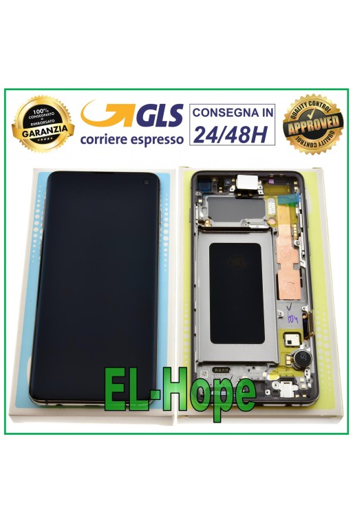 ORIGINAL LCD-DISPLAY SAMSUNG GALAXY S10 SM-G973F DS TOUCHSCREEN PRISM SCHWARZ