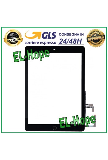 TOUCH FÜR APPLE IPAD 5 AIR WIFI 3G IC CHIP A1822 A1823 SCHWARZES GLAS + HOME-TASTE