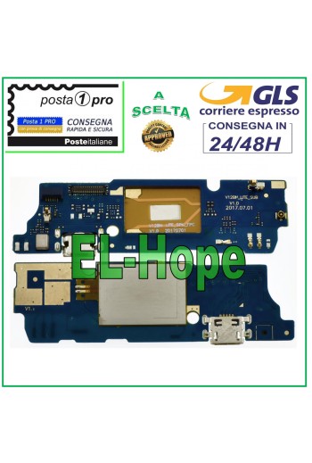 Ladeanschluss für Wiko View + Mikrofon-Dock PCB Micro USB Charging