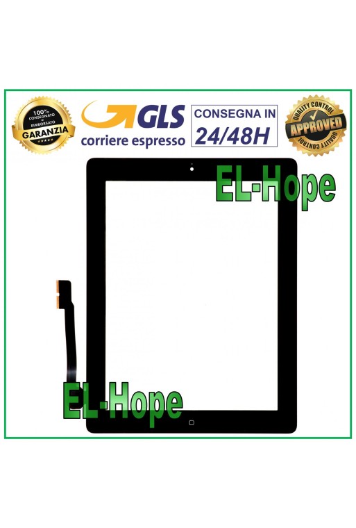TOUCHSCREEN FÜR APPLE IPAD 3 WIFI 3G A1430 A1416 A1403 SCHWARZES GLAS + HOME-TASTE