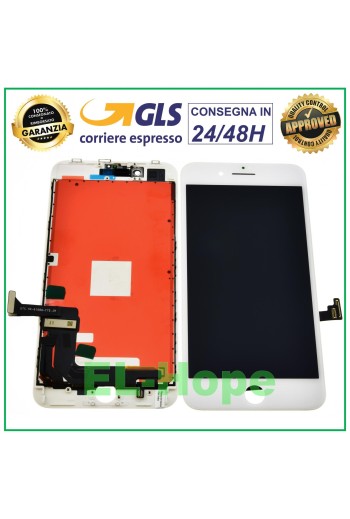 RETINA LCD DISPLAY FÜR APPLE IPHONE 8 PLUS TOUCHSCREEN RAHMEN WEISS TIANMA