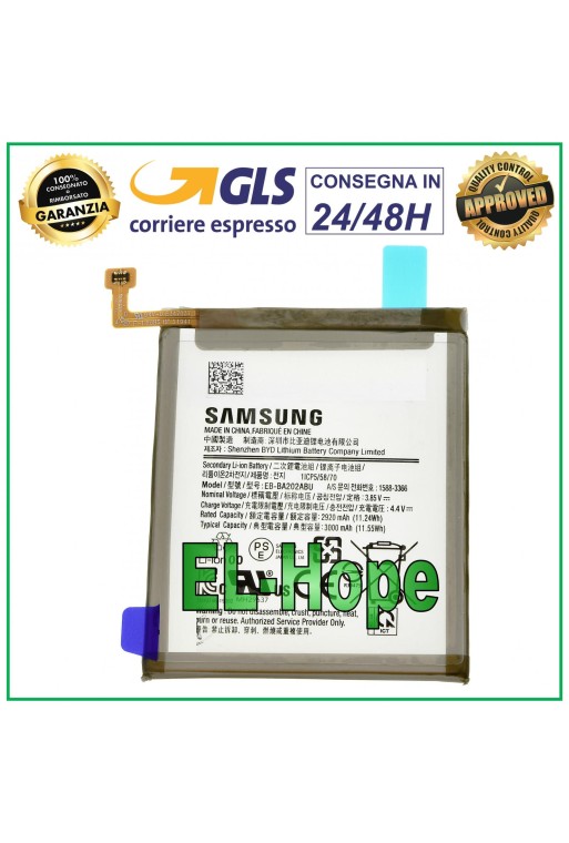 ORIGINAL AKKU SERVICE PACK SAMSUNG GALAXY A20E SM-A202F EB-BA202ABU 3000mAh