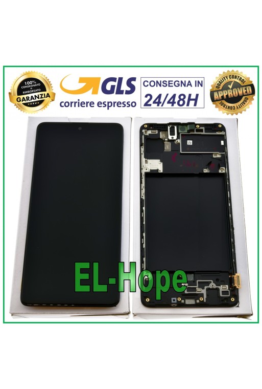 ORIGINAL LCD-DISPLAY + RAHMEN SAMSUNG GALAXY A71 SM-A715F TOUCHSCREEN 6,7  SCHWARZ