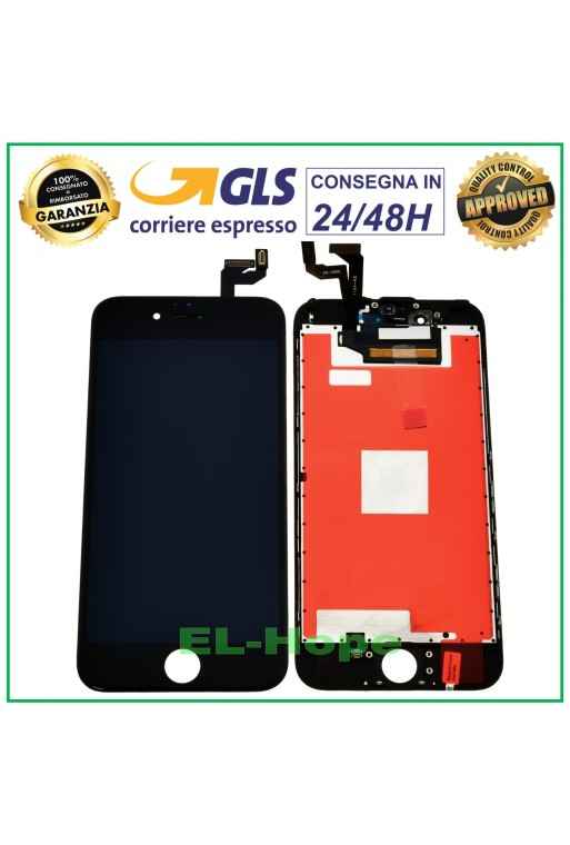 RETINA LCD DISPLAY FÜR APPLE IPHONE 6S TOUCHSCREEN RAHMEN GLAS SCHWARZ TIANMA