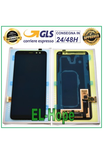 ORIGINAL SAMSUNG GALAXY A8 2018 SM A530 LCD DISPLAY TOUCHSCREEN SCHWARZES GLAS