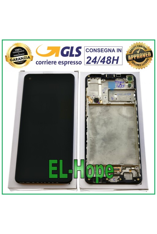 LCD-DISPLAY + ORIGINALRAHMEN SAMSUNG GALAXY A21S SM-A217F DS TOUCHSCREEN SCHWARZ