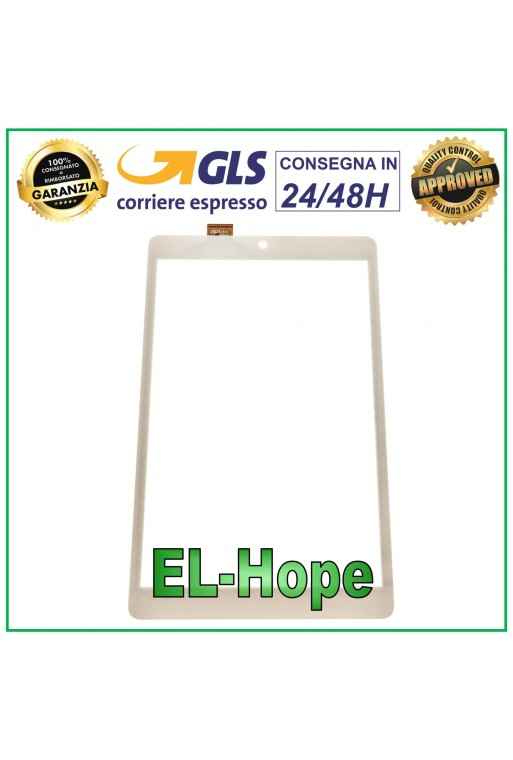TOUCHSCREEN-GLAS FÜR TABLET ALCATEL WIND TAB 8 One PIXI 3 OT 9022 9022X WEISS