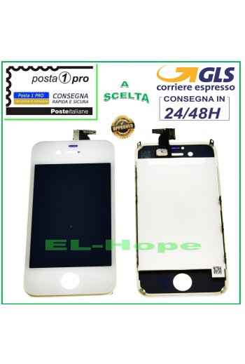 Touchscreen LCD Display Retina für Apple iPhone 4S, Weißer Bildschirm + Rahmen