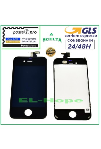 TOUCHSCREEN LCD-DISPLAY RETINA FÜR APPLE IPHONE 4S SCHWARZER BILDSCHIRM + RAHMEN