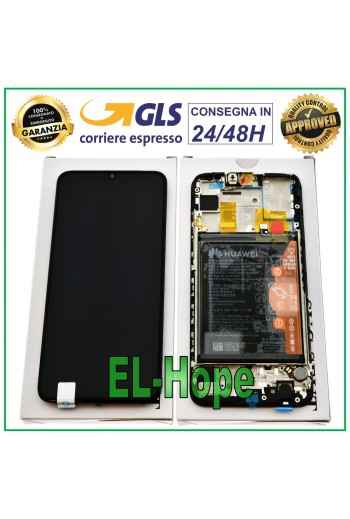 ORIGINAL LCD-DISPLAY TOUCHSCREEN-RAHMEN + AKKU HUAWEI ENJOY 9S SCHWARZER BILDSCHIRM