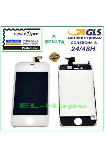 TOUCHSCREEN LCD-DISPLAY RETINA FÜR APPLE IPHONE 4 WEISSER BILDSCHIRM + RAHMEN