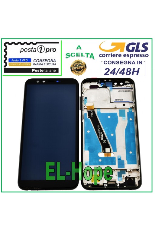 LCD-TOUCHSCREEN-RAHMENDISPLAY FÜR HUAWEI HONOR 9 LITE LLD-L31 AL00 AL09 SCHWARZ