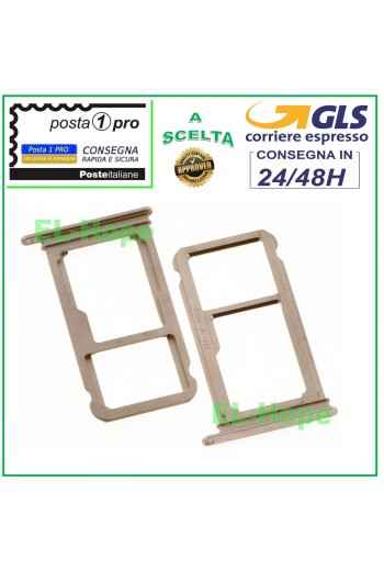 Slot Cart Fach Halter Nano SIM Karte + Micro SD für Huawei Mate 10 Pink Gold