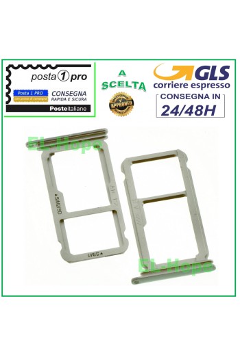 SLOT CART NANO SIM-KARTENFACH + MICRO SD-LESER HUAWEI P10+ PLUS WEISS