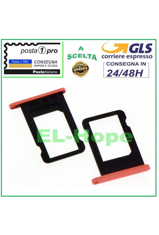 Slot Cart Fach Halter Nano SIM Karte Gehäuse Karte für Apple iPhone 5C Pink