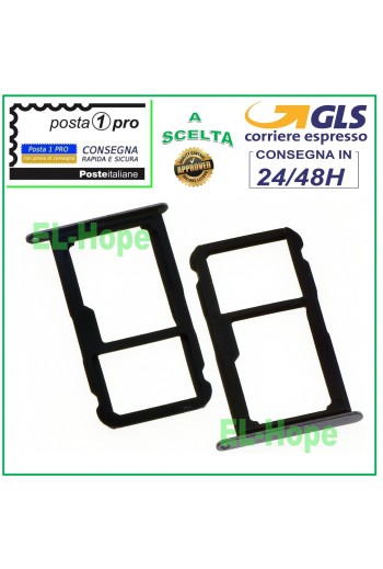 SLOT CART NANO SIM-KARTENFACH + MICRO SD-LESER HUAWEI NOVA LITE SCHWARZ GRAU