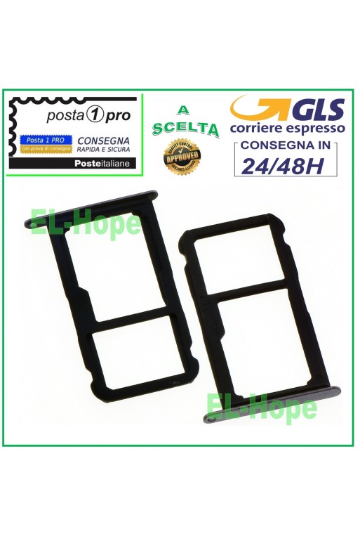 SLOT CART NANO SIM-KARTENFACH + MICRO SD-LESER HUAWEI NOVA LITE SCHWARZ GRAU