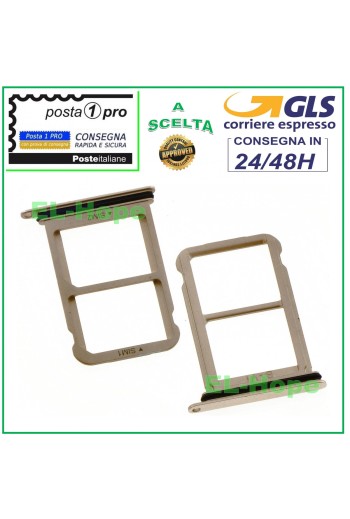 Slot Cart Fach Nano Dual SIM Karte für Huawei P20 EML-L09 Gold