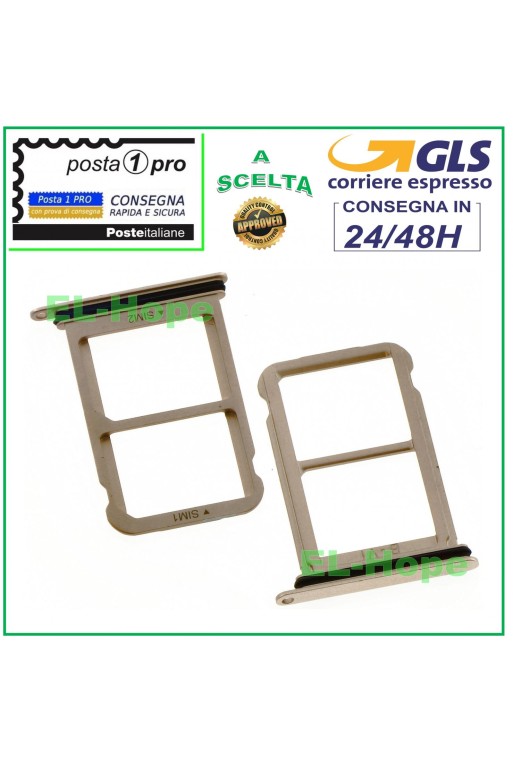 Slot Cart Fach Nano Dual SIM Karte für Huawei P20 EML-L09 Gold