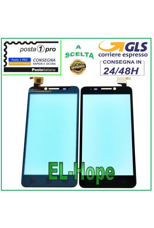 TOUCHSCREEN-GLAS ALCATEL POP IDOL OT 6030 OT-6030D DIGITIZER SCHWARZ