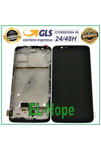 LCD DISPLAY RAHMEN FÜR ONEPLUS 5T A5010 TOUCHSCREEN GLAS MONITOR BILDSCHIRM SCHWARZ