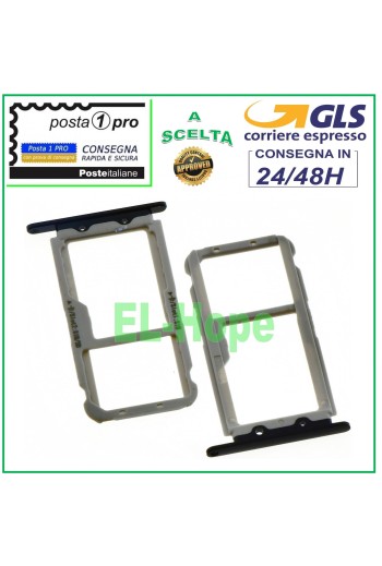 Slot Cart Fach Halter Nano SIM Karte Micro SD Karte Huawei Nova 2S Schwarz