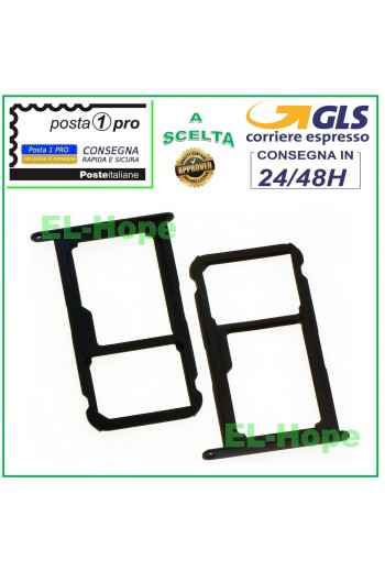 SLOT CART FACH NANO SIM MICRO SD HUAWEI P9 LITE VNS-L31 L23 L21 SCHWARZ