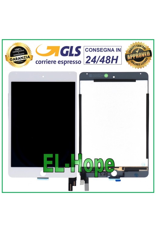 Touchscreen-LCD-Display für Apple iPad Mini 4 A1538 A1550, Weißglas