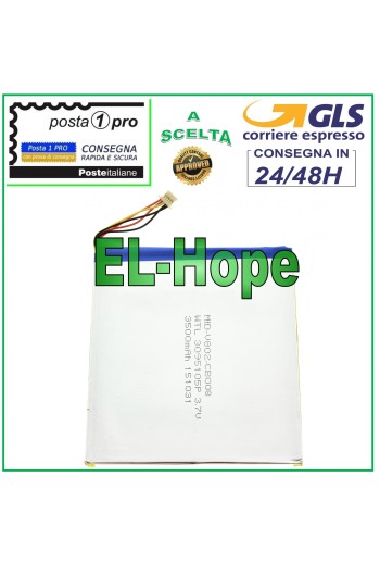 AKKU VERSCHIEDENE MODELLE TABLET 3,7 V 3500 MAH ABMESSUNGEN 10,5 cm * 9,5 cm * 0,3 mm