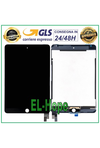 TOUCHSCREEN + LCD-DISPLAY FÜR APPLE iPad MINI 4 A1538 A1550 SCHWARZER GLASBILDSCHIRM
